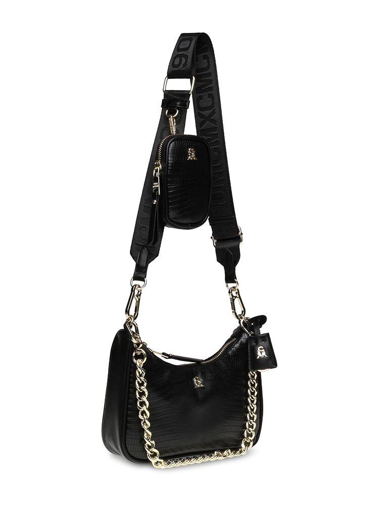Steve Madden - Bvital-E - Svart crossbodyväska i krokoimitation