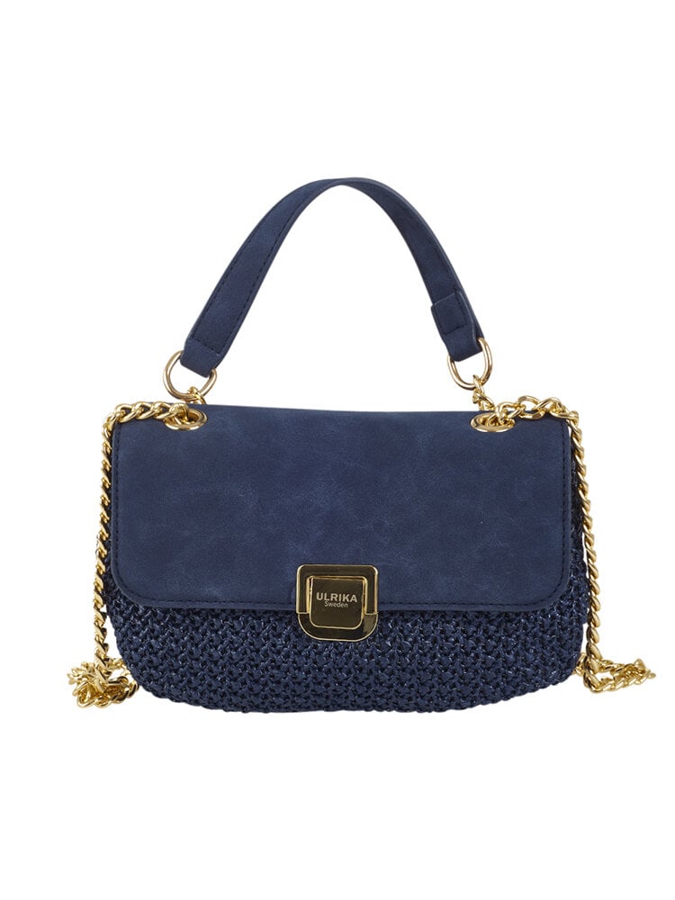 Ulrika Design - Beach Club - Mörkblå handväska med guldkedja