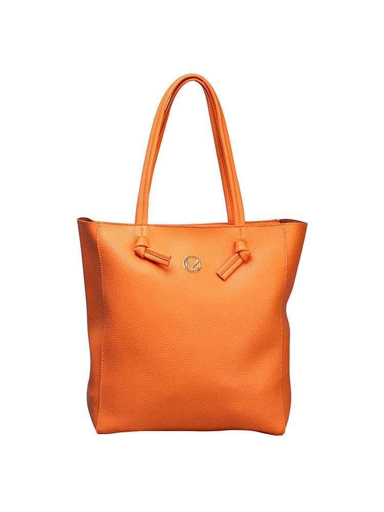 NYPD - Orange tote i skinnimitation