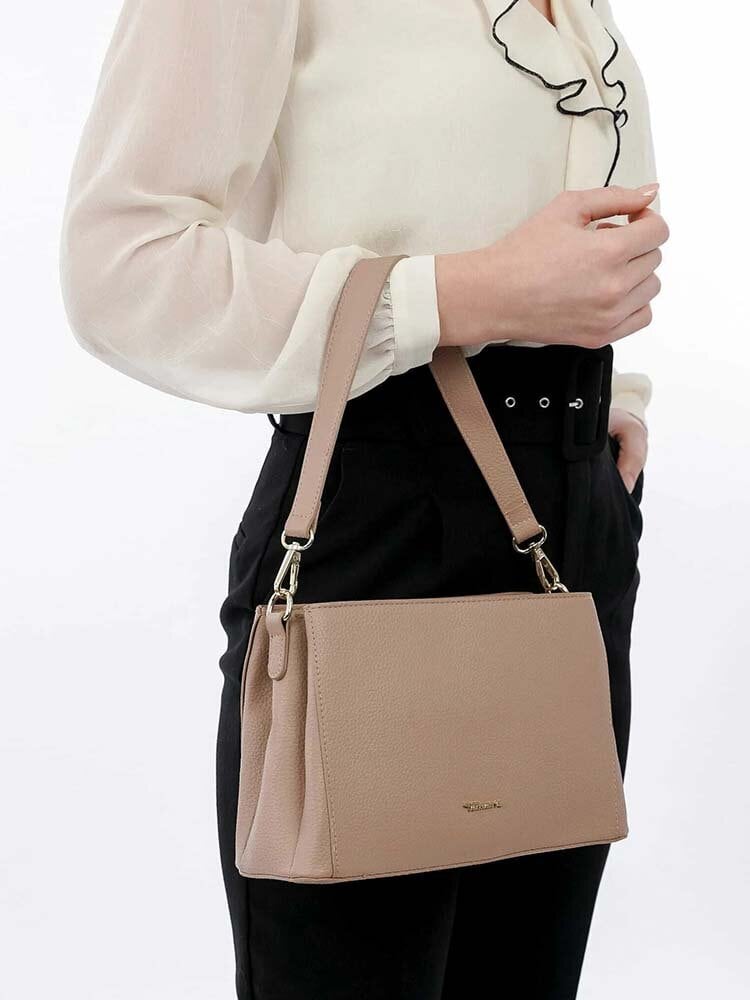 Tamaris bags - Astrid - Beige handväska i skinnimitation