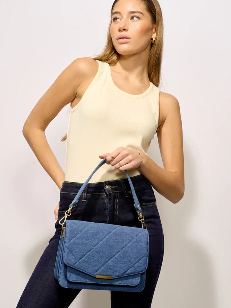 Noella - Blanca Denim - Blå handväska i jeanstyg