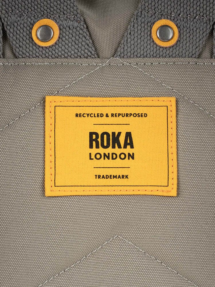 ROKA - Yellow Label Canfield B R - Grön medium ryggsäck i canvas