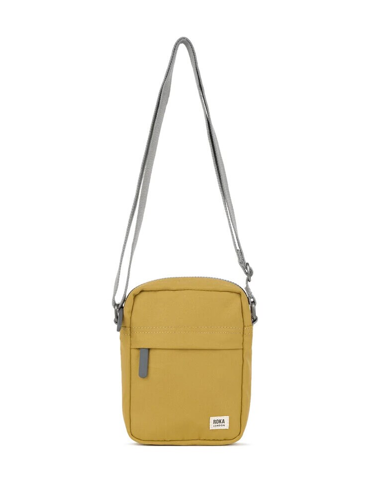 ROKA - Bond Recycled Canvas - Gul mobilväska i canvas