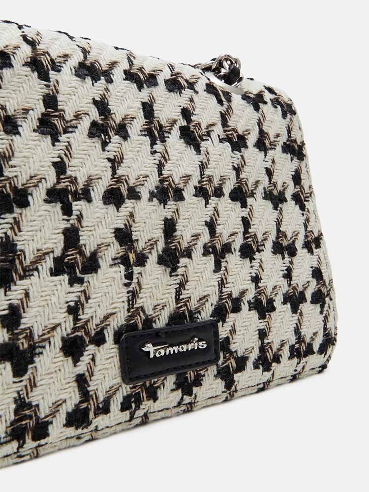 Tamaris bags - Aimee - Hundtandsmönstrad axelremsväska i textil