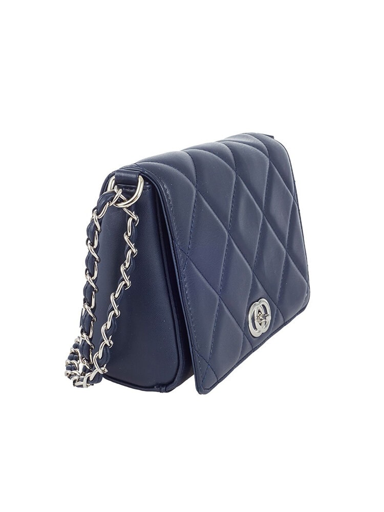 Ulrika Design - Quilt - Marinblå quiltad väska med lock