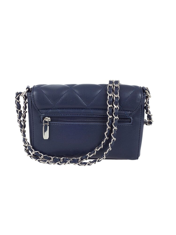 Ulrika Design - Quilt - Marinblå quiltad väska med lock