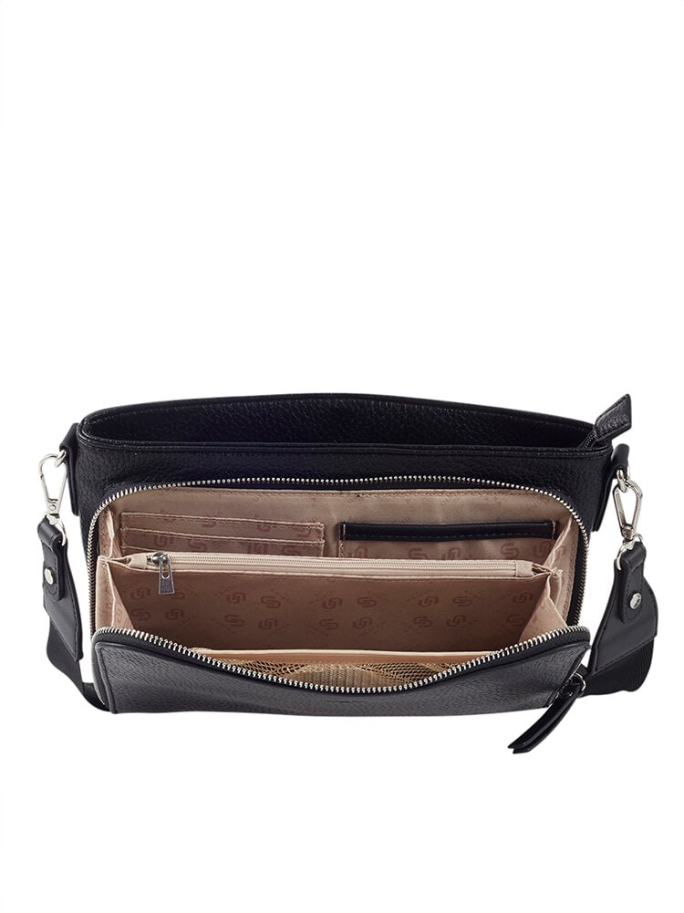 Ulrika Design - Recycled PU 2.0 - Svart väska i mjuk PU med många fack