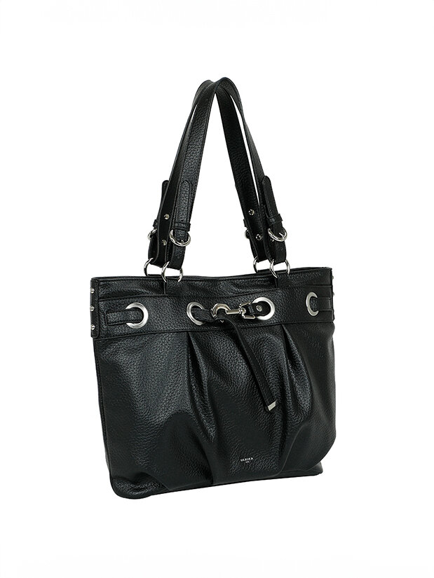 Ulrika Design - Recycled PU 2.0 - Svart väska i mjuk PU med struktur