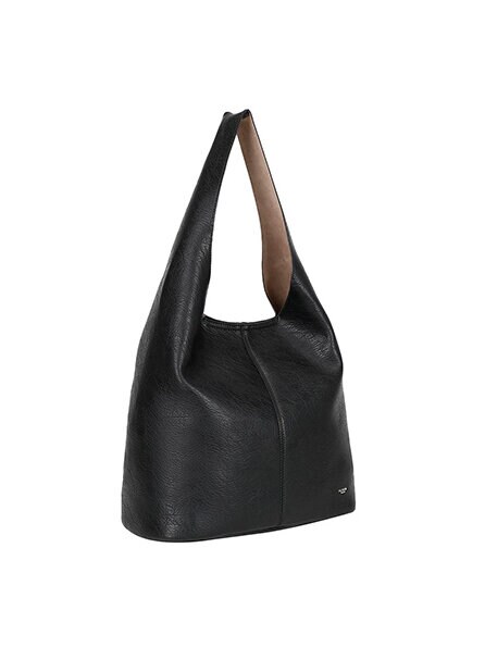 Ulrika Design - Ulrika Fur A-Line tote - Svart axelkasse i mjuk skinnimitation