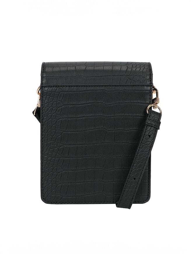 Ulrika Design - Ulrika Croco Box hög - Svart hög box-väska med kroko mönster