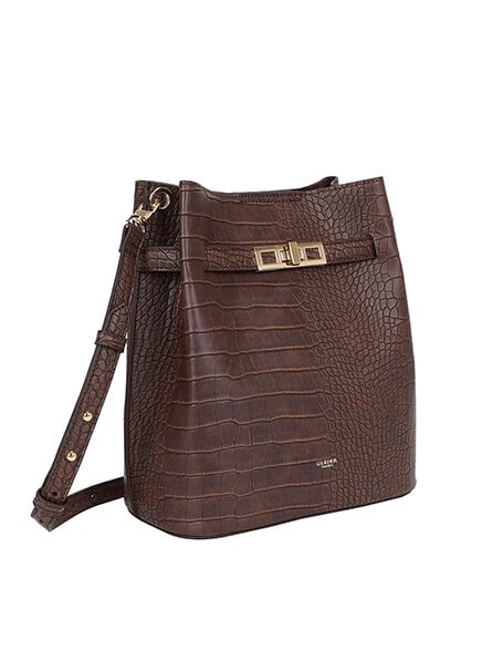 Ulrika Design - Ulrika Croco Hink-väska - Brun Hink-väska med krokomönster