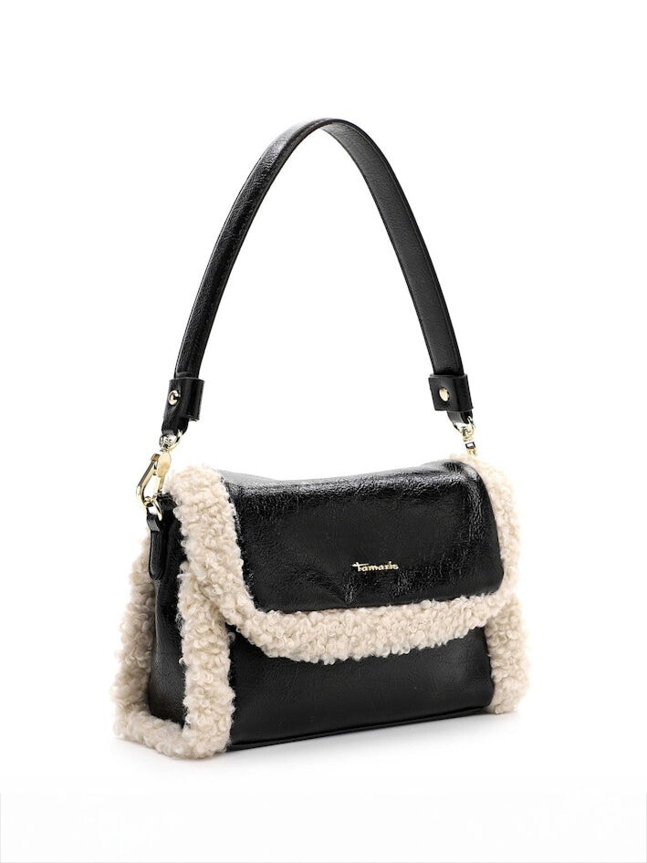 Tamaris bags - Gitta Handbag with flap M - Svart handväska med klafflock