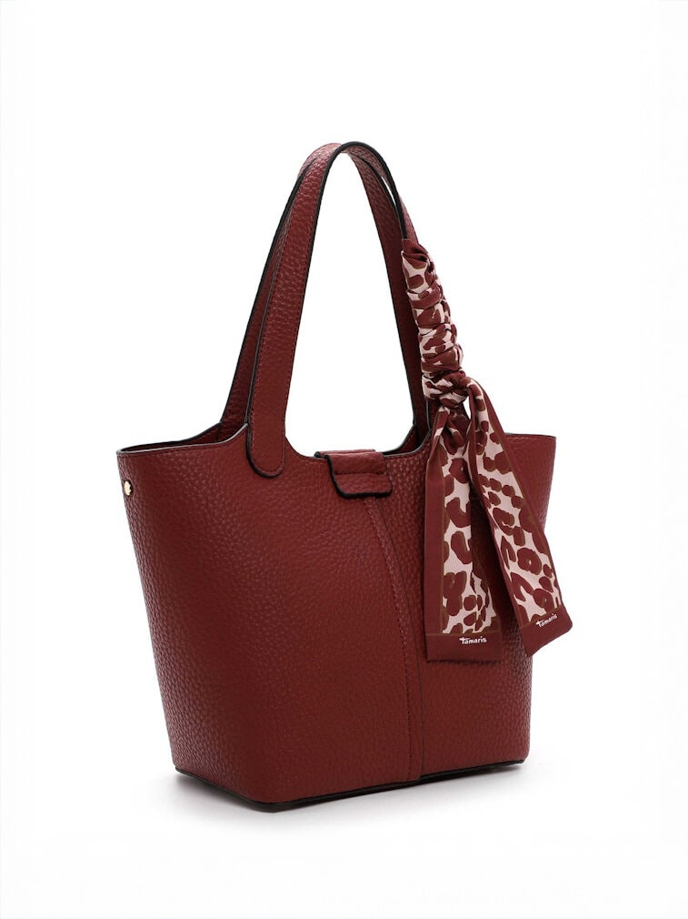 Tamaris bags - Georgia City Shopper S - Mörkröd väska två i  en i mjuk PU