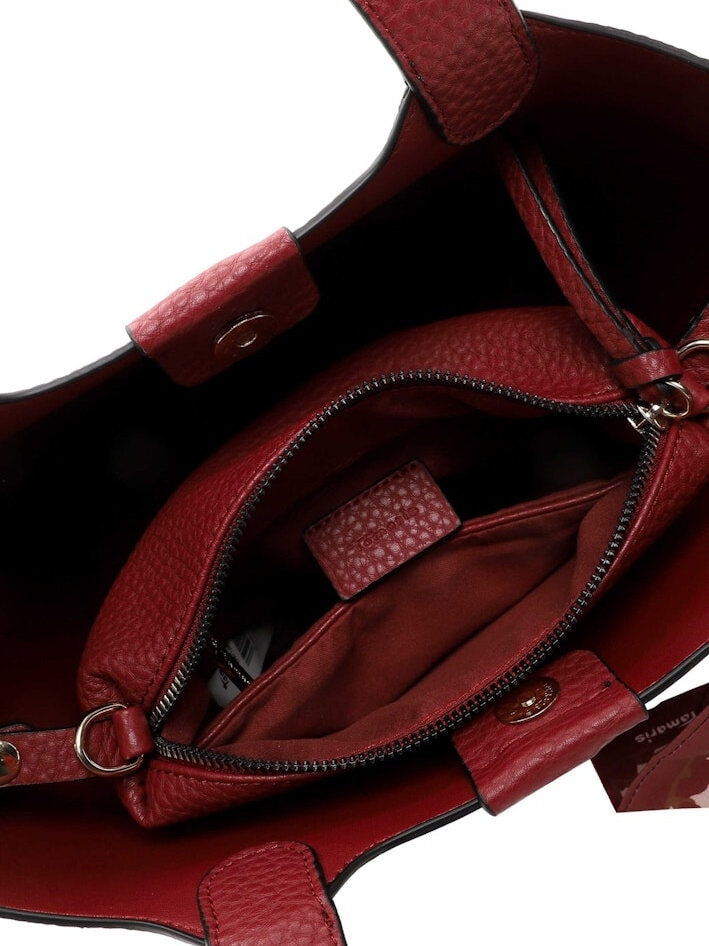 Tamaris bags - Georgia City Shopper S - Mörkröd väska två i  en i mjuk PU