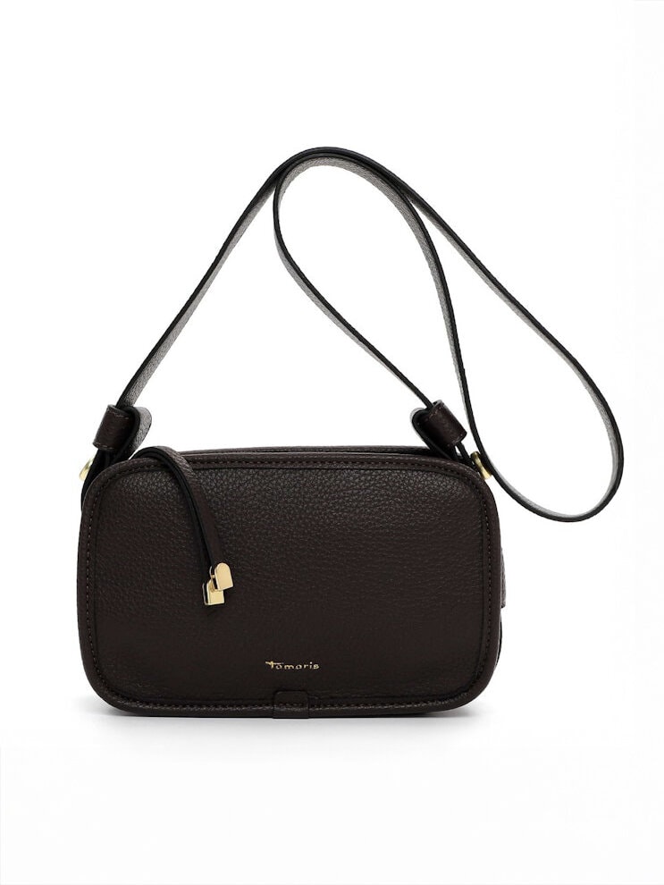 Tamaris bags - Galina Handbag zipper S - Mörkbrun handväska med struktur