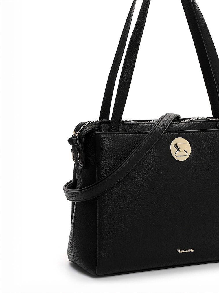 Tamaris bags - Gladis City Shopper M - Svart handväska i mjuk PU med struktur