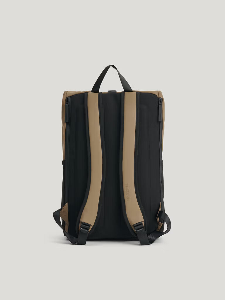 Tretorn - Wings Rolltop WP - Brun vattentålig ryggsäck i mjukt PU-material