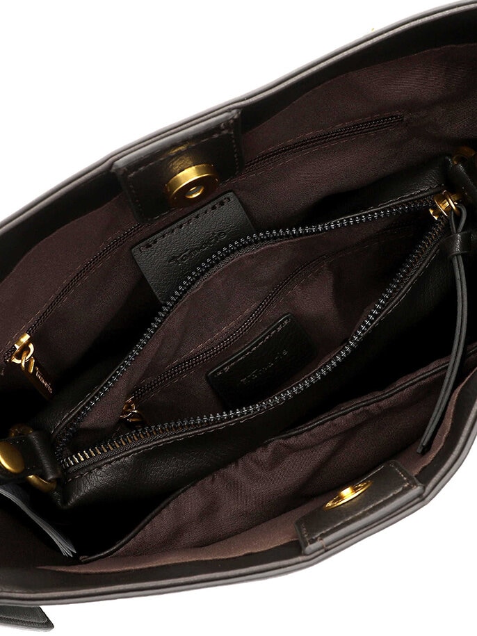 Tamaris bags - Gunda Pouch M - Mörkbrun stilren minimalistisk väska - två i en