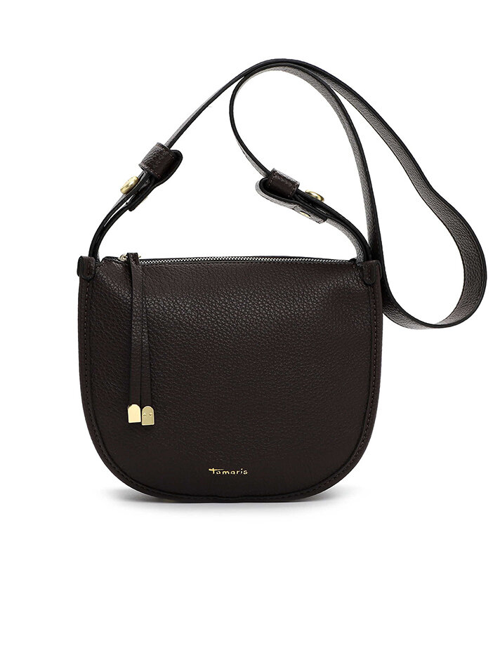 Tamaris bags - Galina Handbag zipper M - Mörkbrun handväska med struktur