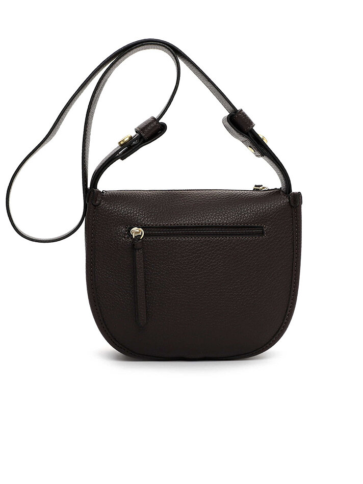 Tamaris bags - Galina Handbag zipper M - Mörkbrun handväska med struktur