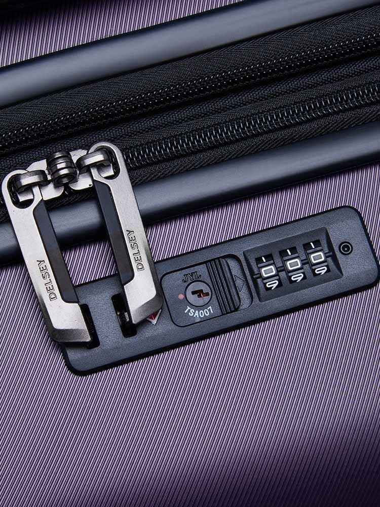 Delsey - Air Armour 77 Expandable - Mörklila resväska expanderbar