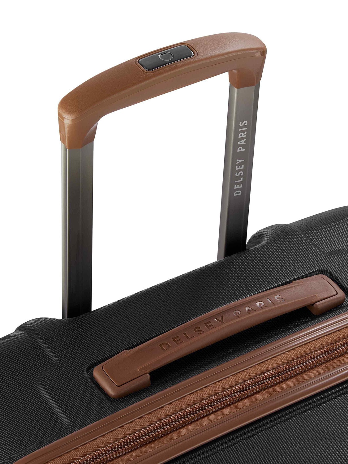 Delsey - Flanerie se L Checked Spinner - Mörkbrun expanderbar resväska