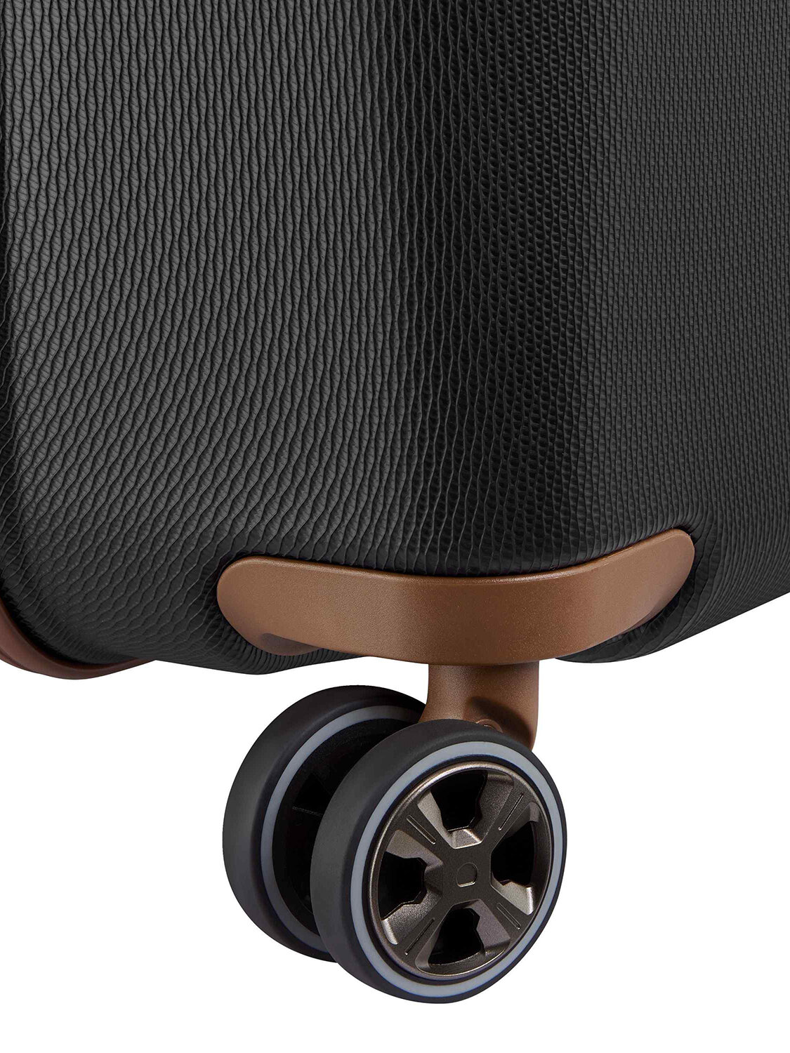 Delsey - Flanerie se L Checked Spinner - Mörkbrun expanderbar resväska