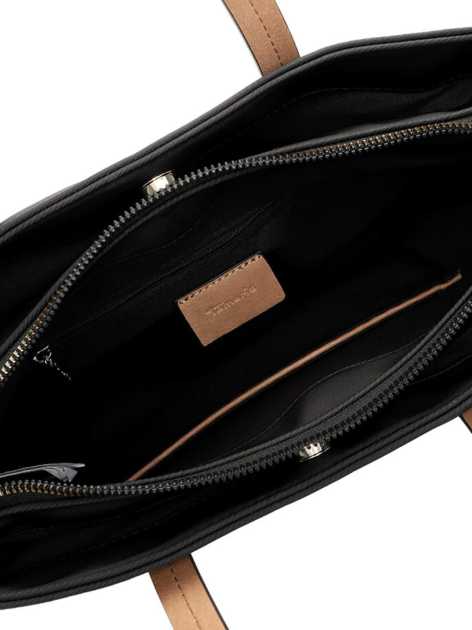 Tamaris bags - Gertraud City Shopper M - Svart handväska i tvåfärgat utförande