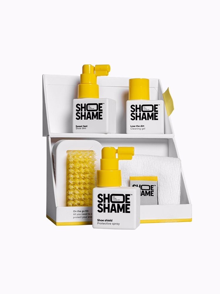 Shoe Shame - On the go kit - Rengöringskit med rengöring och dubbelsidig borste