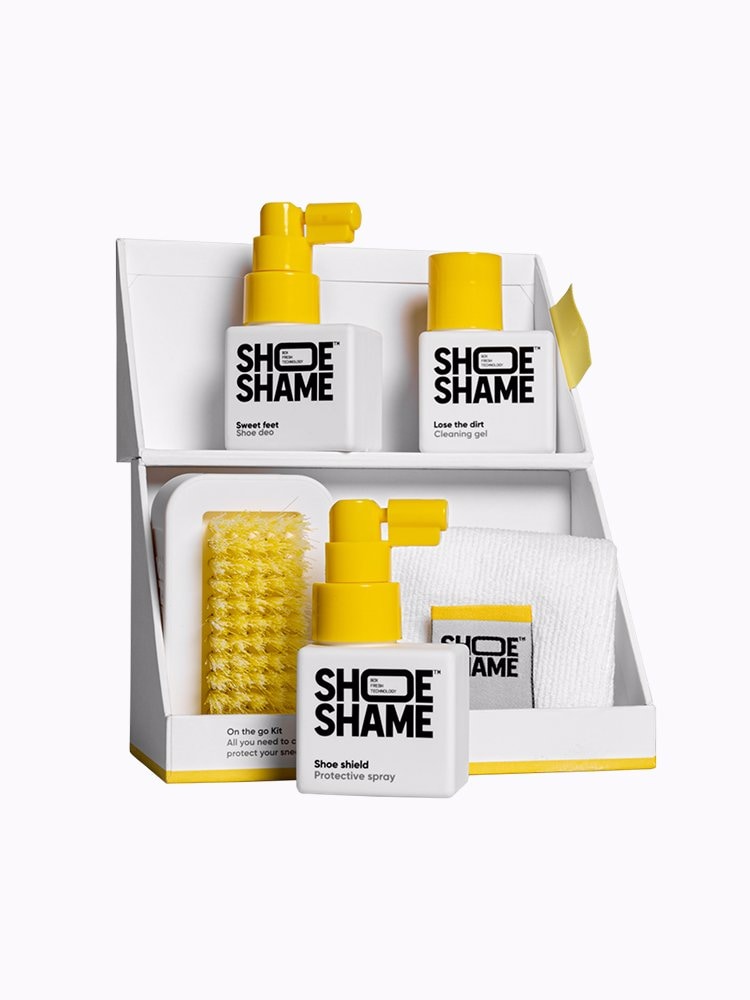 Shoe Shame - On the go kit - Rengöringskit med rengöring och dubbelsidig borste