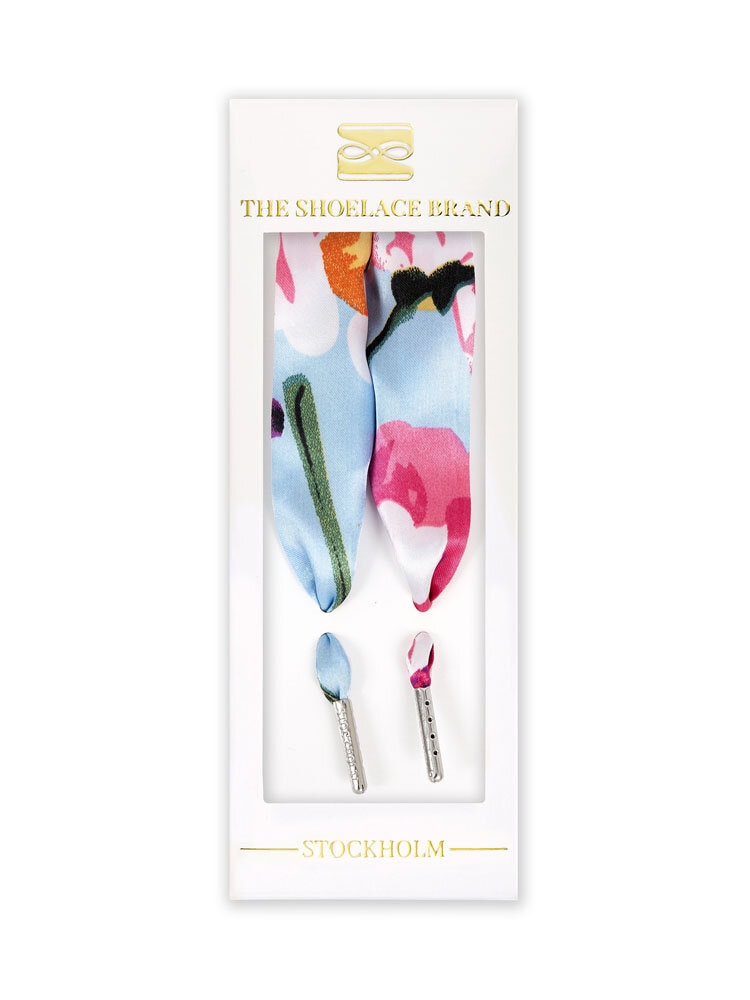 The Shoelace Brand - Blommönstrade skoband i siden