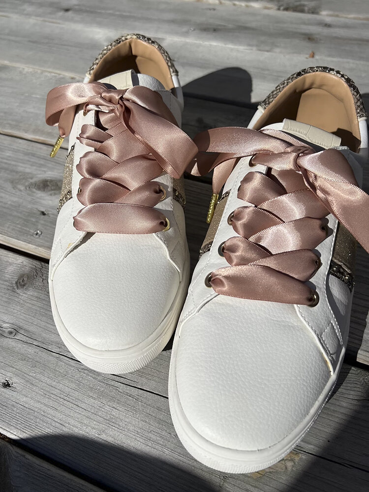 The Shoelace Brand - Natural Silk 120cm - Beige skoband i siden