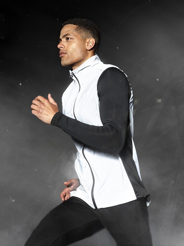 Endurance - Peelier M Light The Night Vest - Silverfärgad väst i reflex