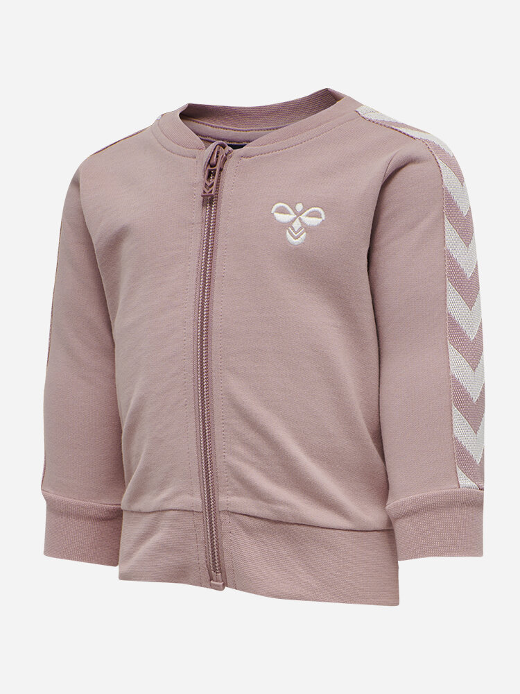 Hummel - HmlBILLE Tracksuit - Rosa tracksuit i ekologisk bomull