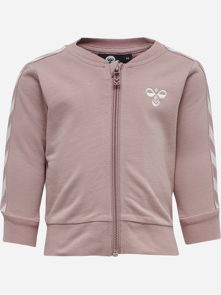 Hummel - HmlBILLE Tracksuit - Rosa tracksuit i ekologisk bomull