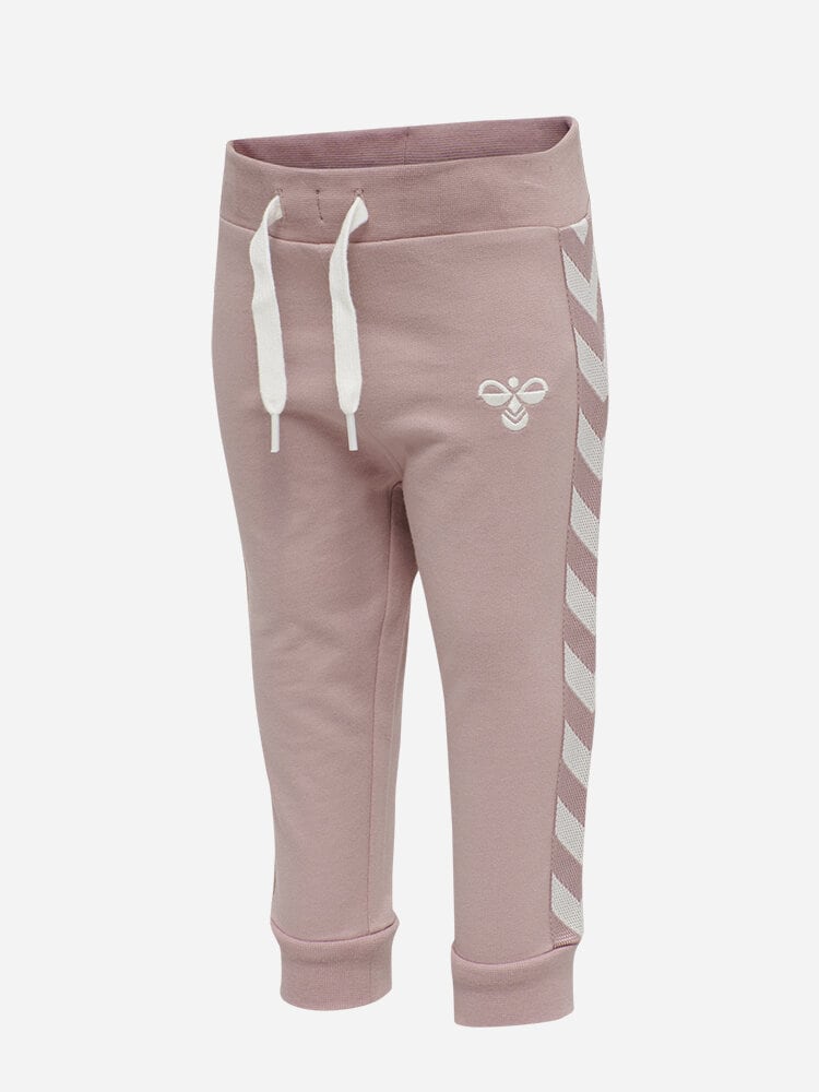 Hummel - HmlBILLE Tracksuit - Rosa tracksuit i ekologisk bomull