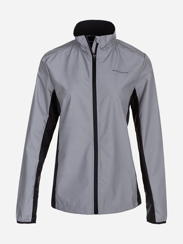 Endurance - Rumey W Light The Night Jacket - Silverfärgad jacka i reflex