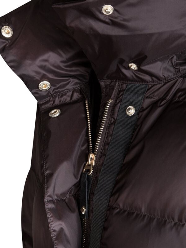 Canada Snow - Sheila Long - Mörkbrun lång lättviktsdunjacka