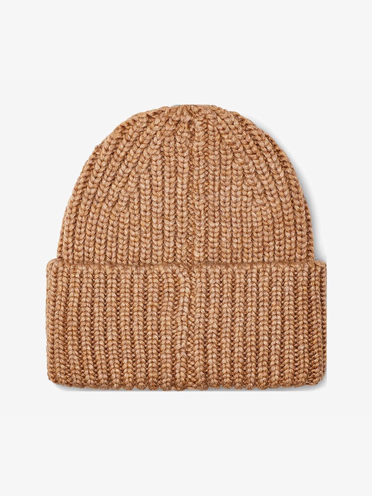 UGG - W Chunky Rib Beanie - Brun ribbstickad mössa