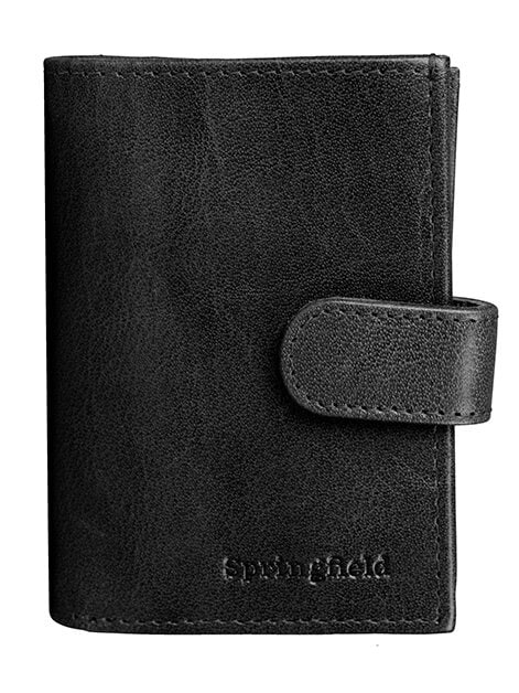 Springfield - Svart Pop-Up plånbok i skinn