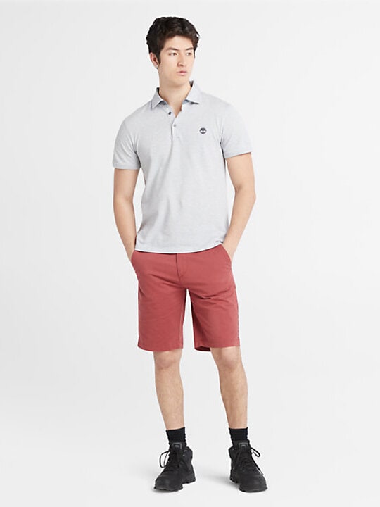 Timberland - Baboosic Brook Oxford Polo - Grå kortärmade piké